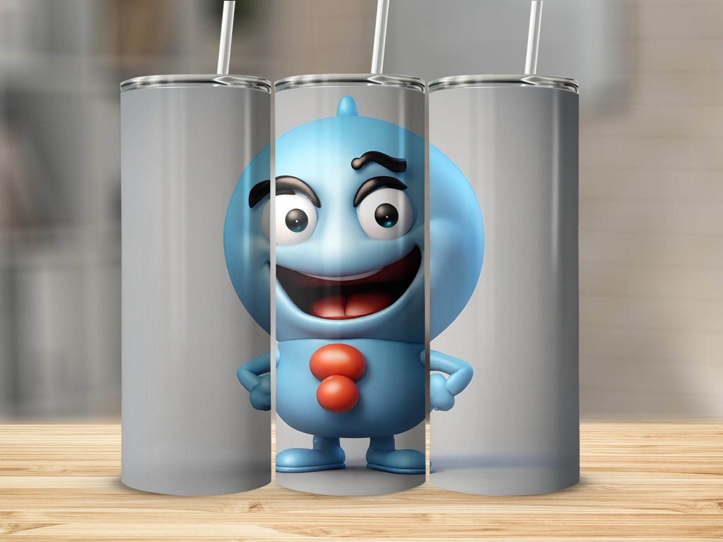 Funny Cartoon Character Illustrated Tumbler Product