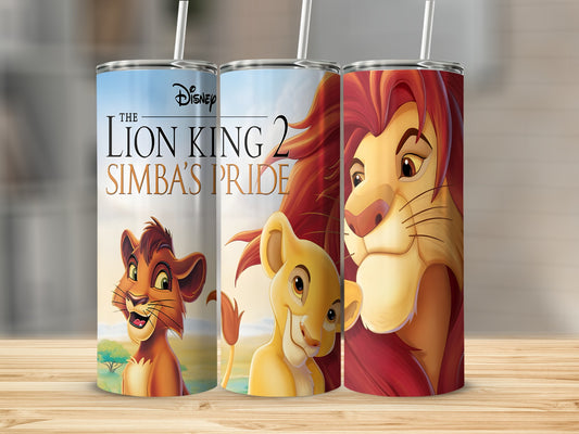 The Lion King 2 Simbas Pride tumblers with Simba and Kovu artwork.