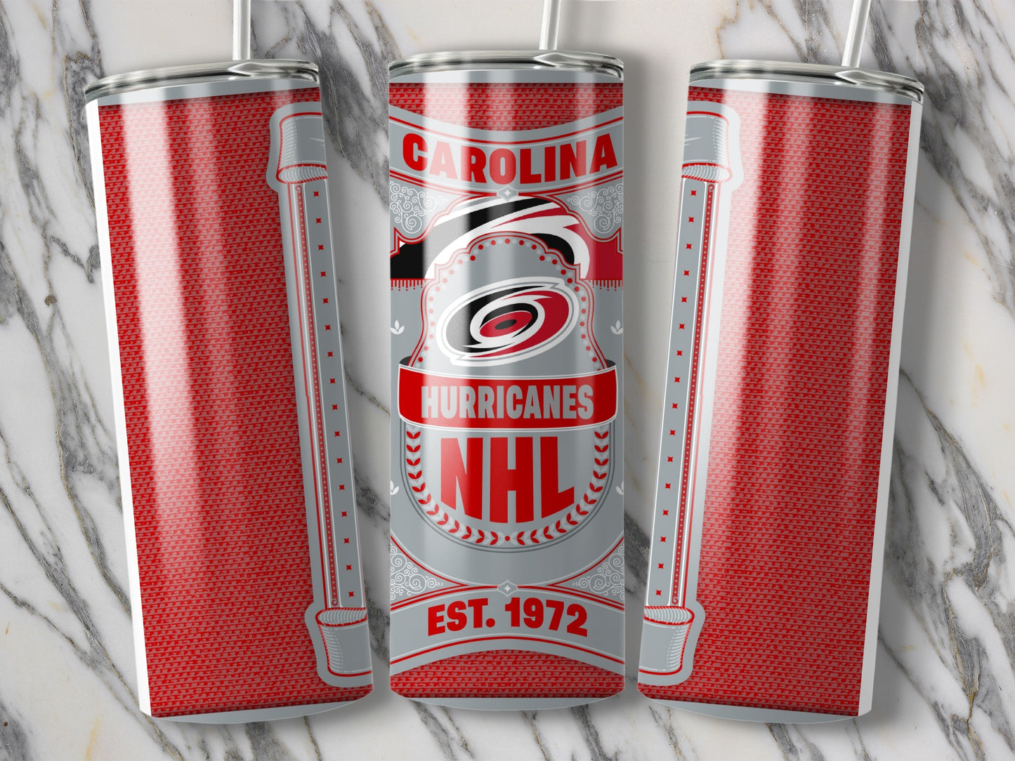 Carolina Hurricanes NHL Logo Est 1972 Design Tumbler