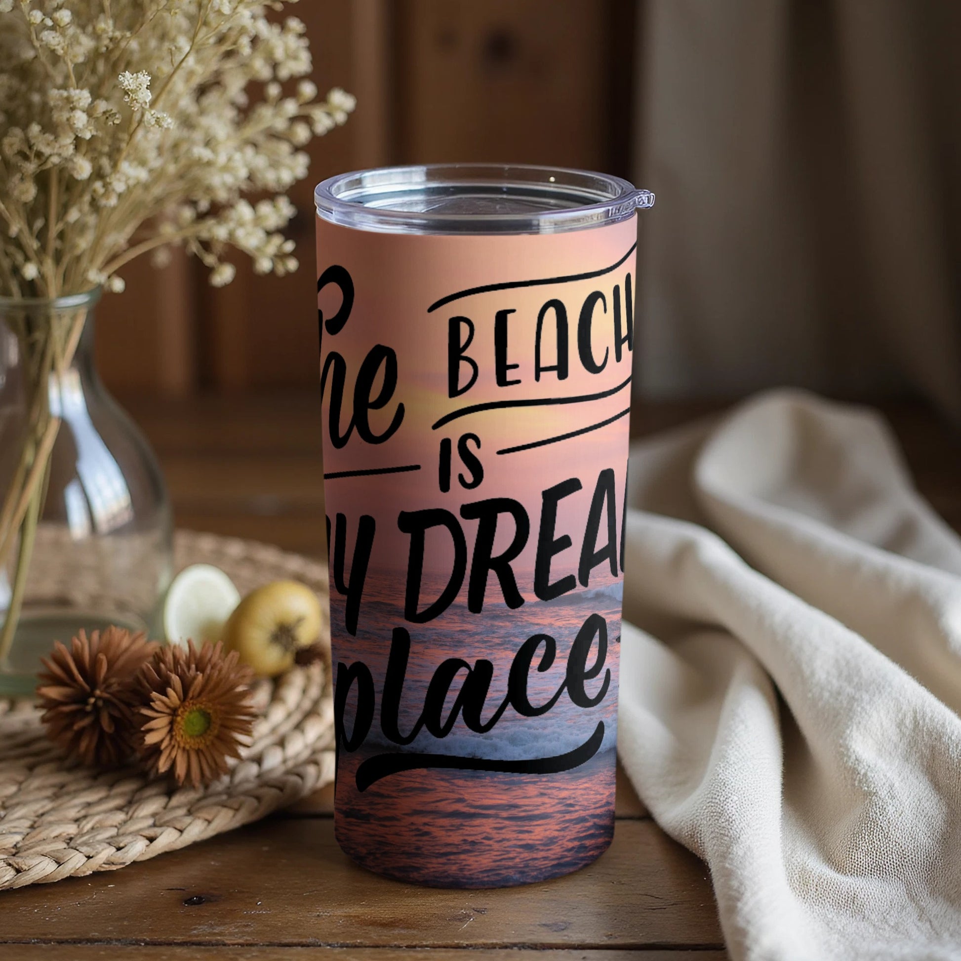 The Beach is My Dream Place Insulated Tumbler Product
