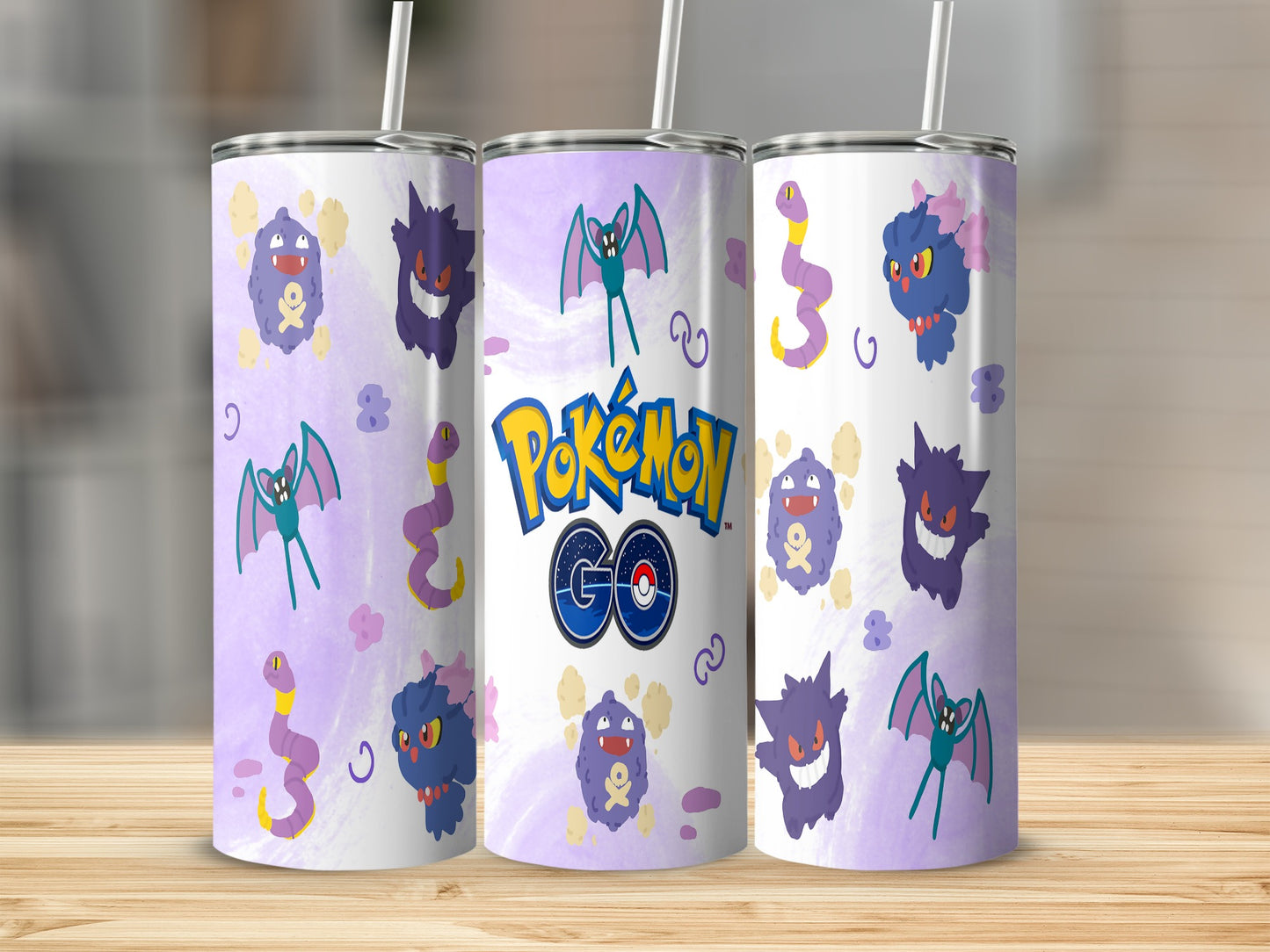 Pokémon Go Ghost and Poison Character Tumbler