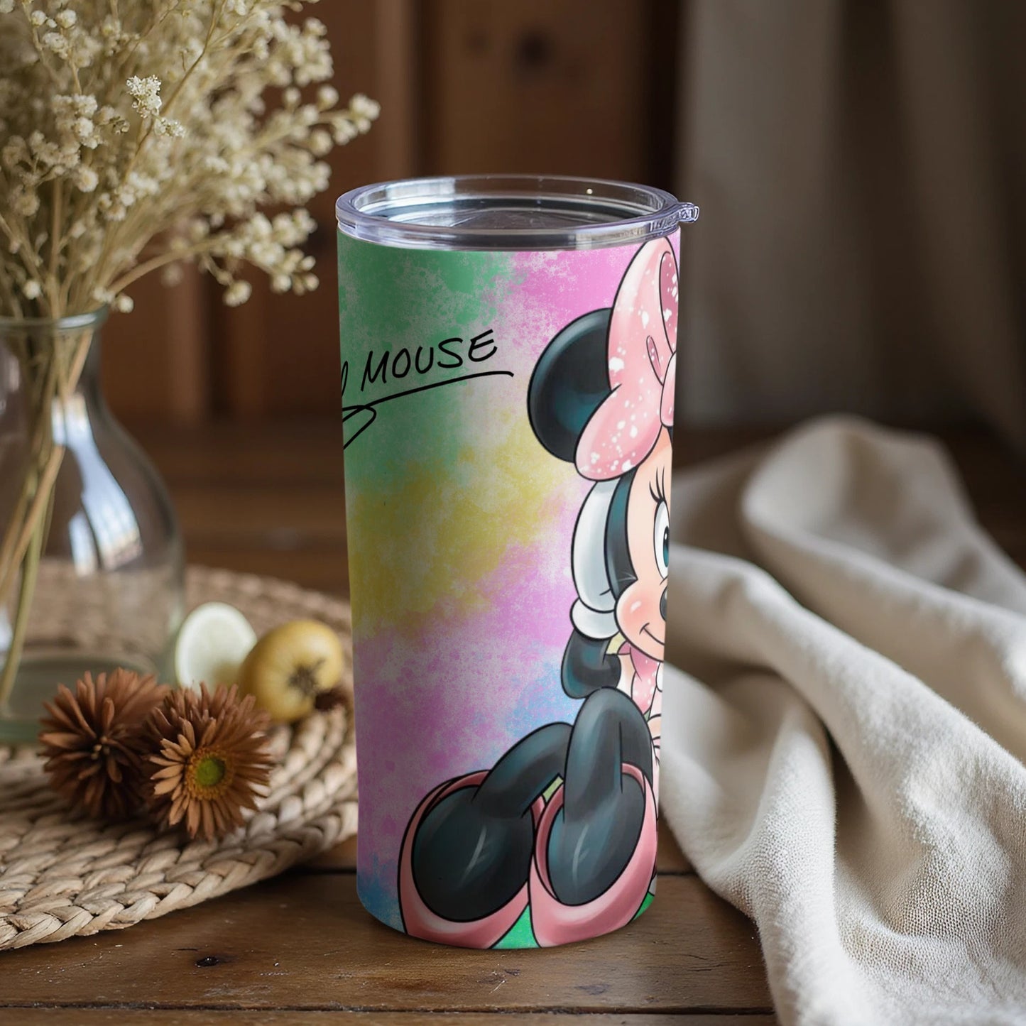 Minnie Mouse Tumbler with Cute Cartoon Design