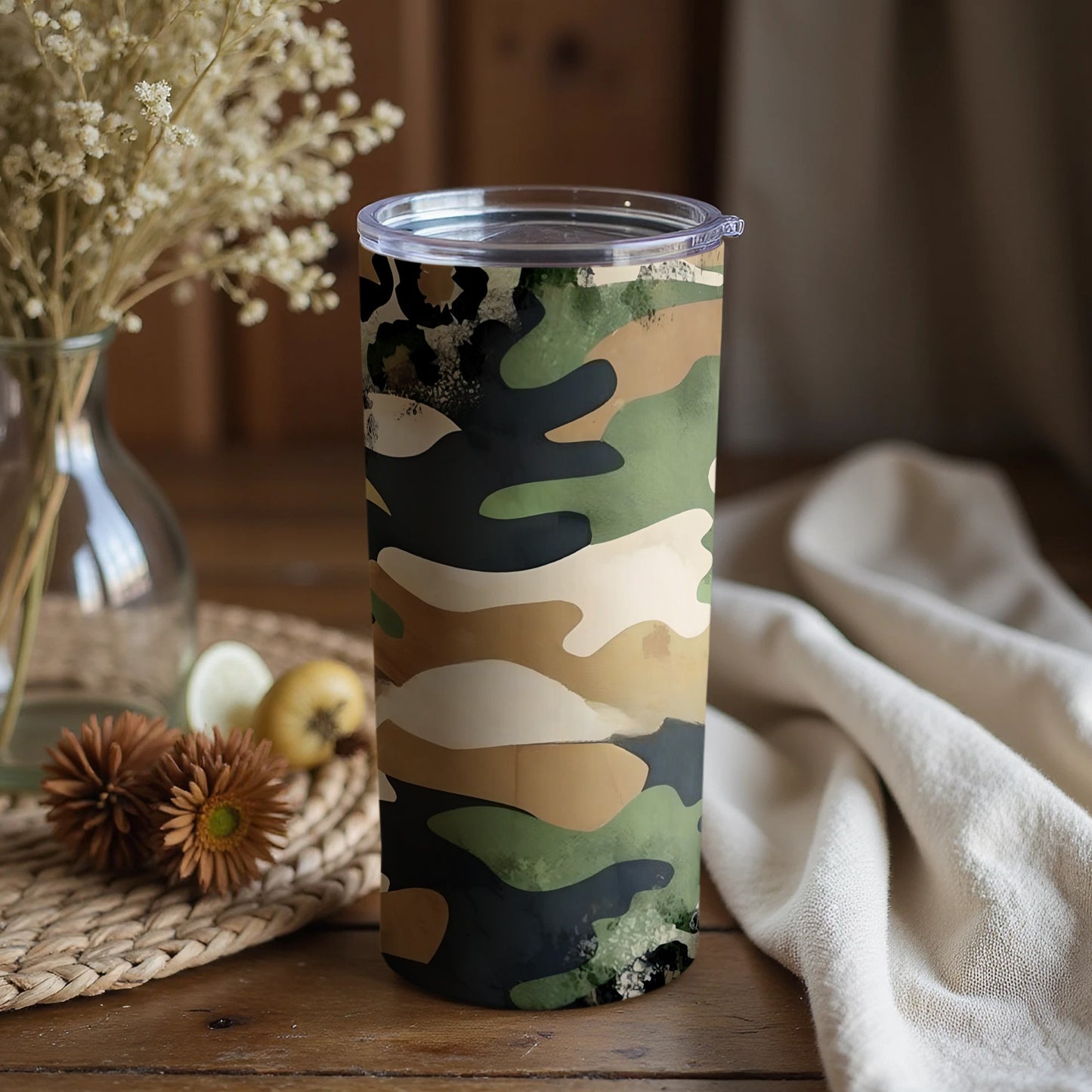 Camouflage Design Insulated Travel Tumbler Cup