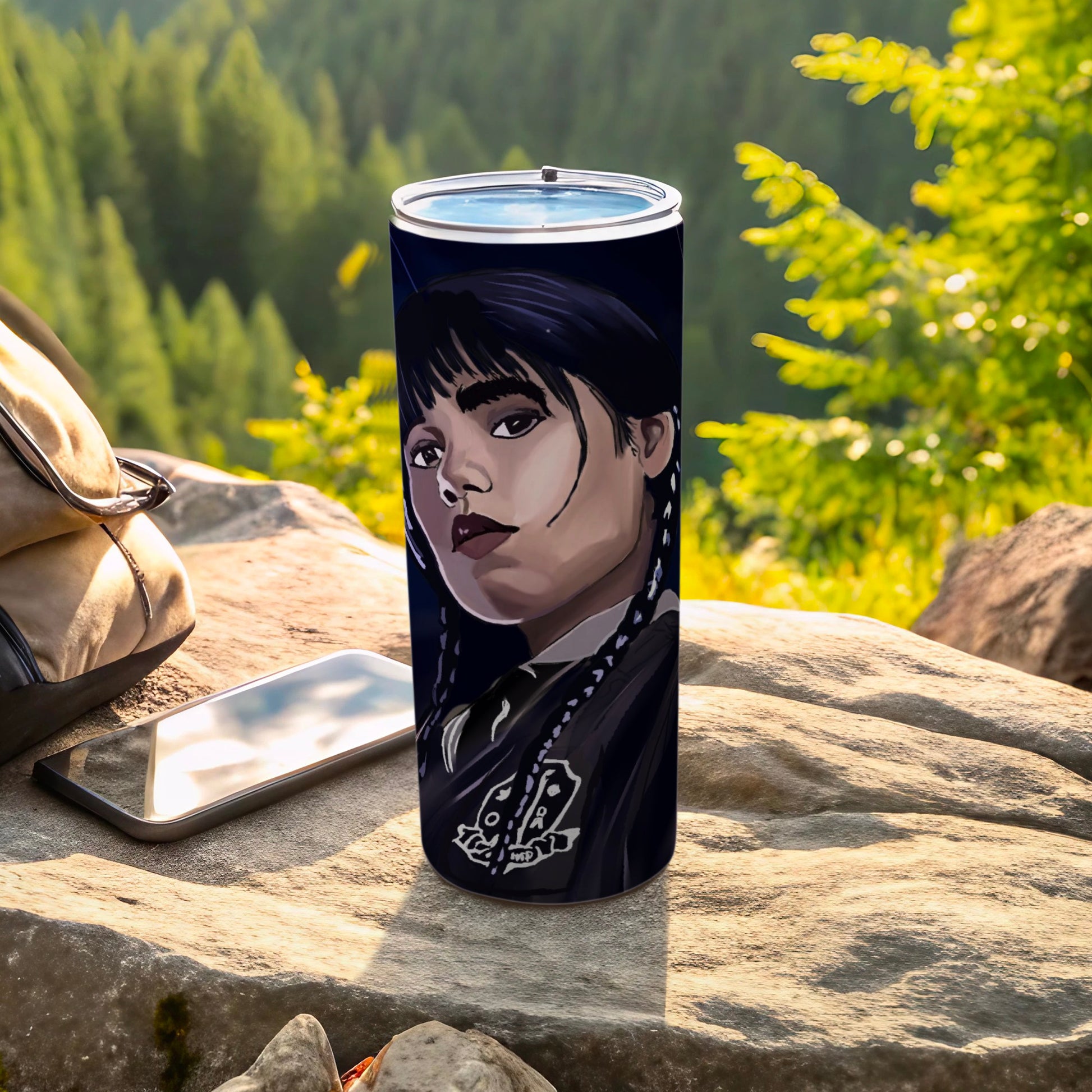Dark Artistic Portrait Insulated Tumbler Flask