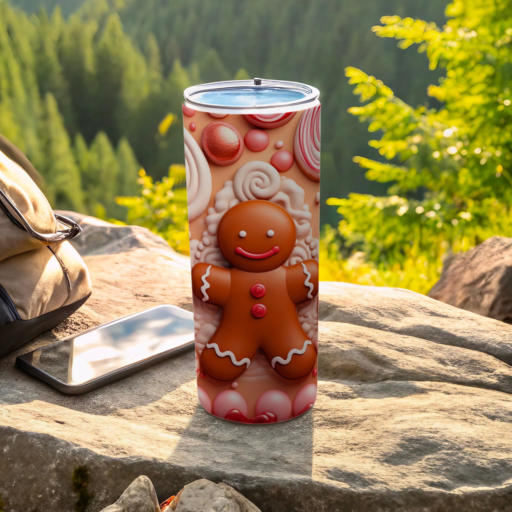Festive Gingerbread Art Insulated Tumbler Product