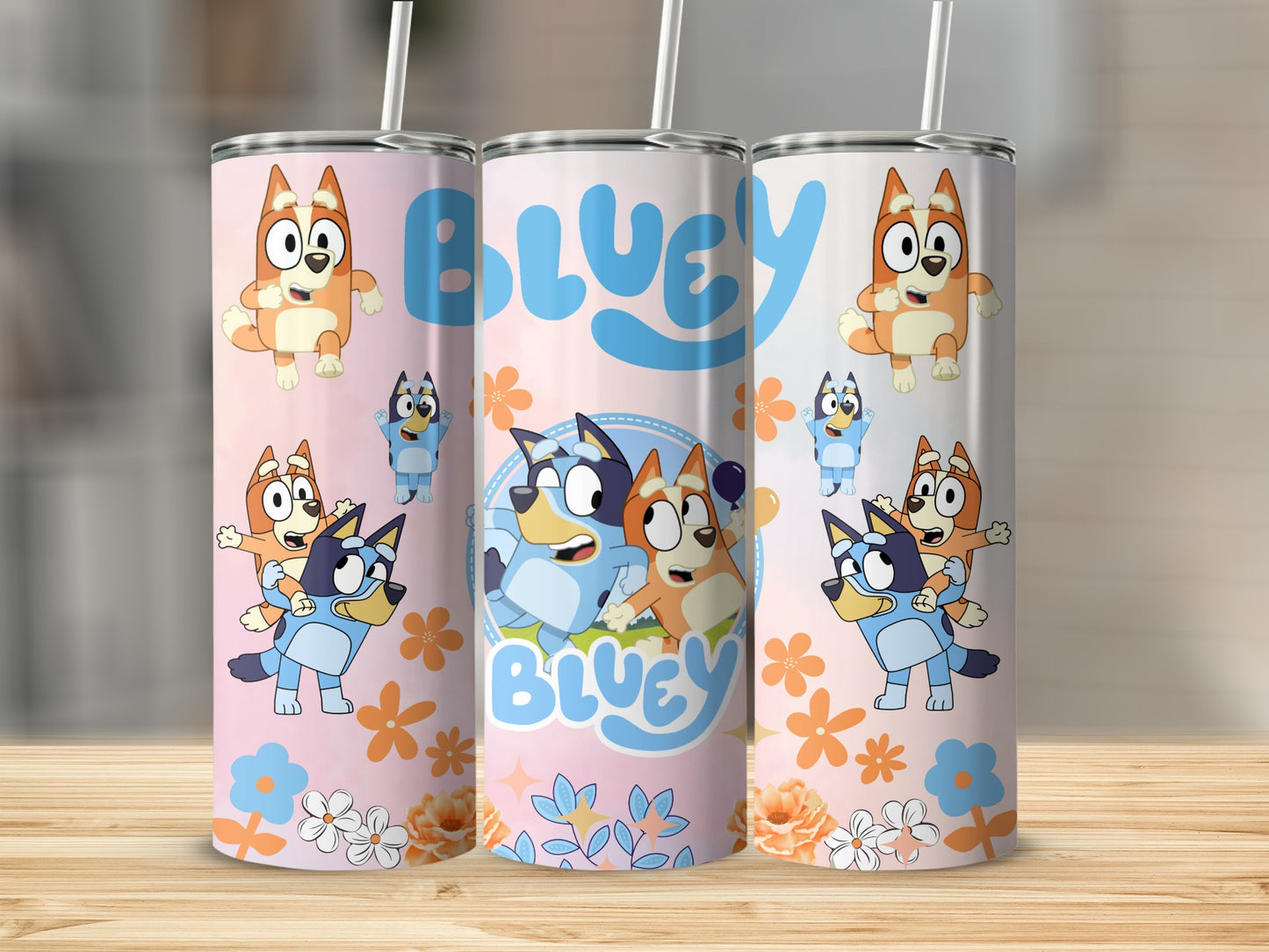 Bluey and Friends Colorful Design Insulated Tumbler