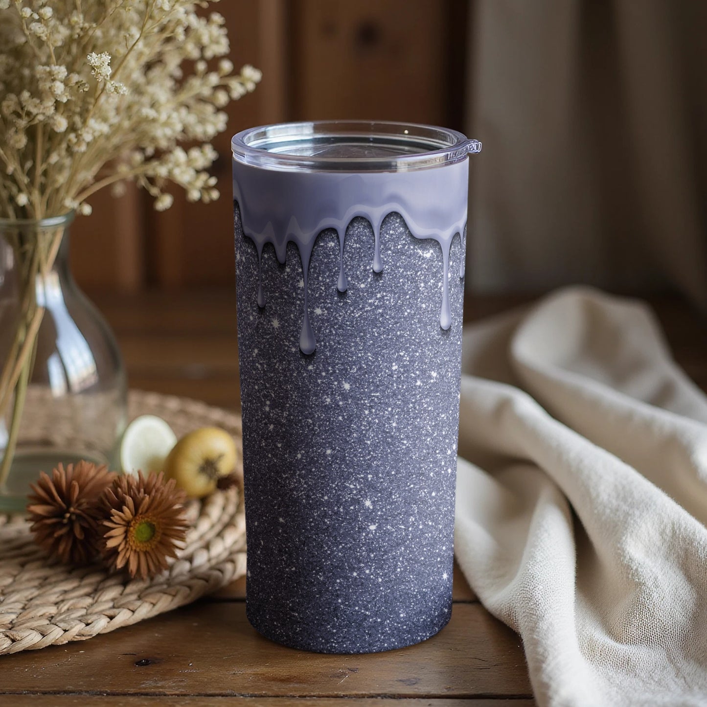 Galaxy Inspired Tumbler with Unique Starry Design