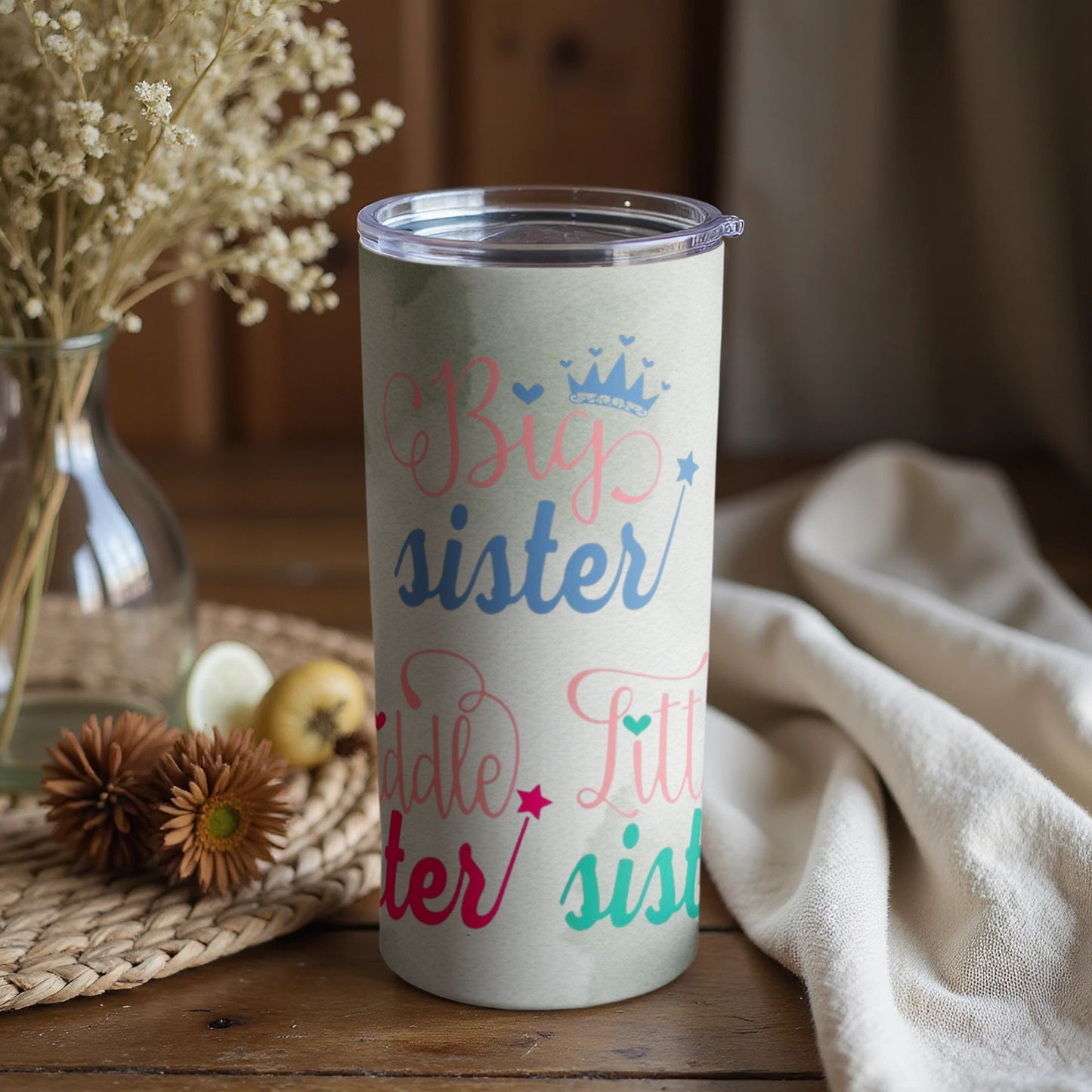 Big Sister Middle Sister Little Sister Tumbler