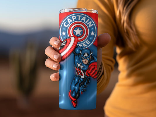Captain America Superhero Travel Tumbler Cup