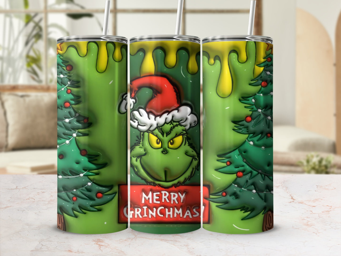 Merry Grinchmas Double-Wall Insulated Tumbler