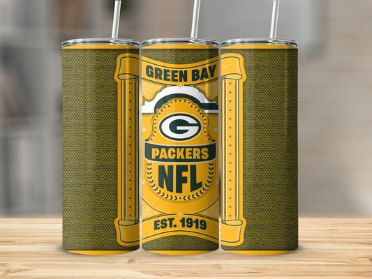 Green Bay Packers NFL Vintage Design Team Logo Tumbler