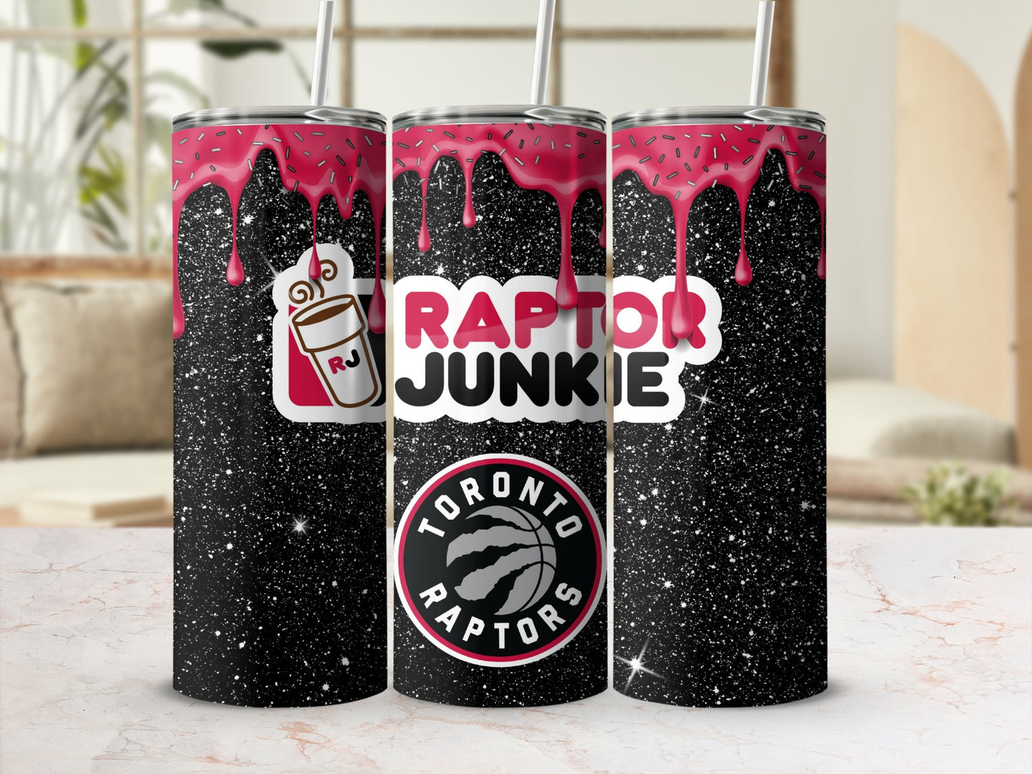 Raptor Junkie Toronto Raptors Sparkle Tumbler