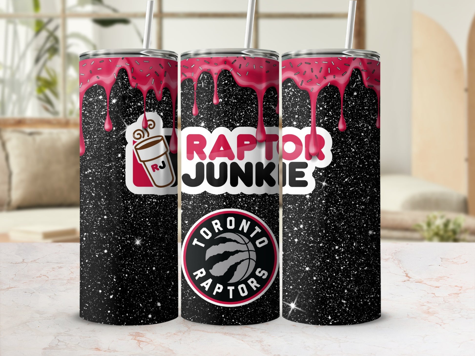 Raptor Junkie Toronto Raptors Sparkle Tumbler