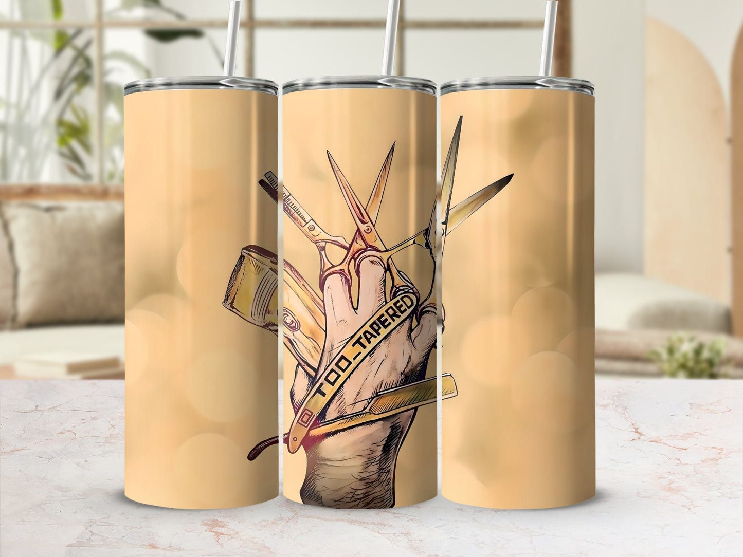 Hair Stylist Design Tumbler with Scissors Graphics