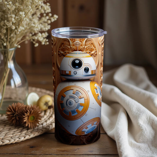 Adorable BB-8 Robot Themed Beverage Tumbler