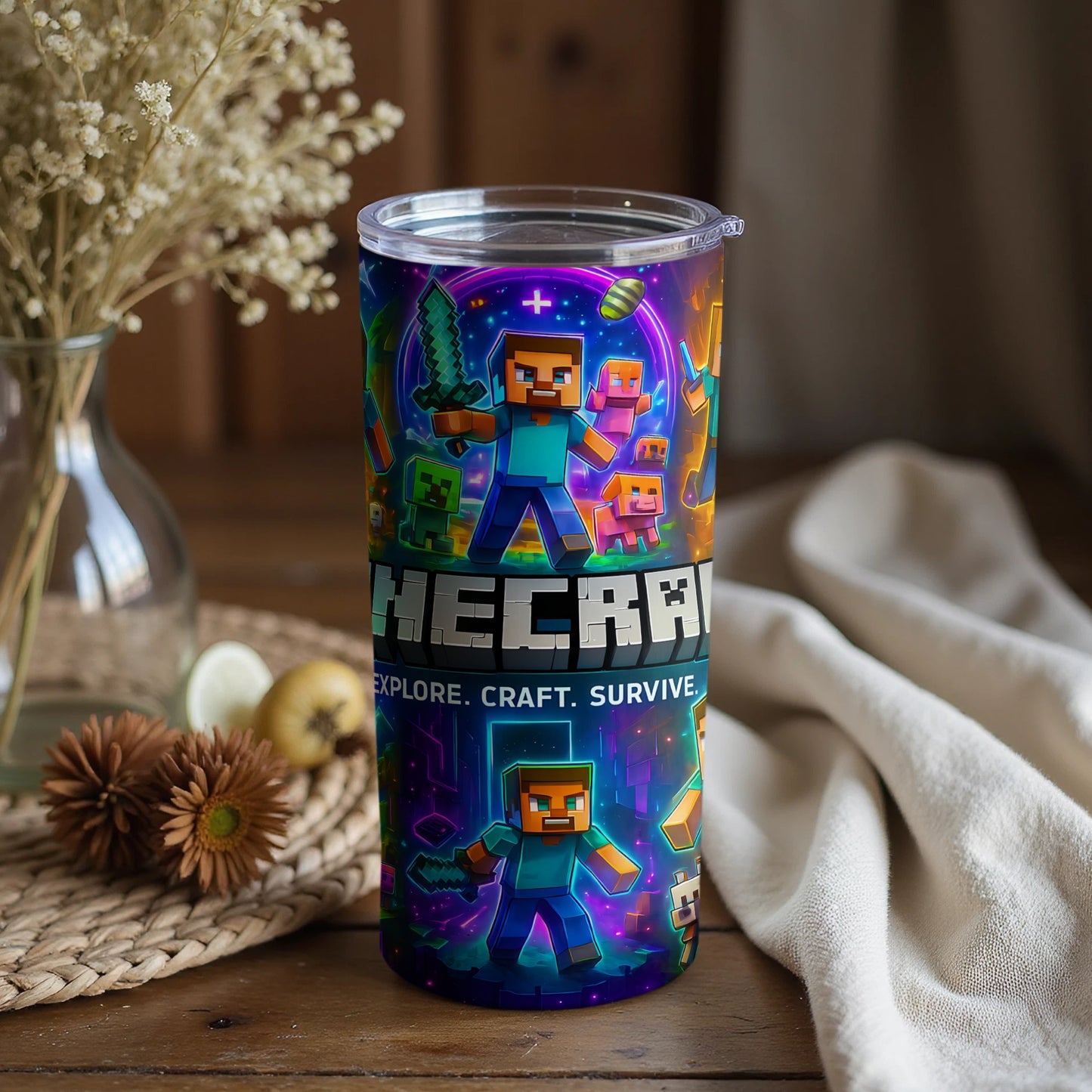 Creative Minecraft Gaming Tumbler For Kids and Adults