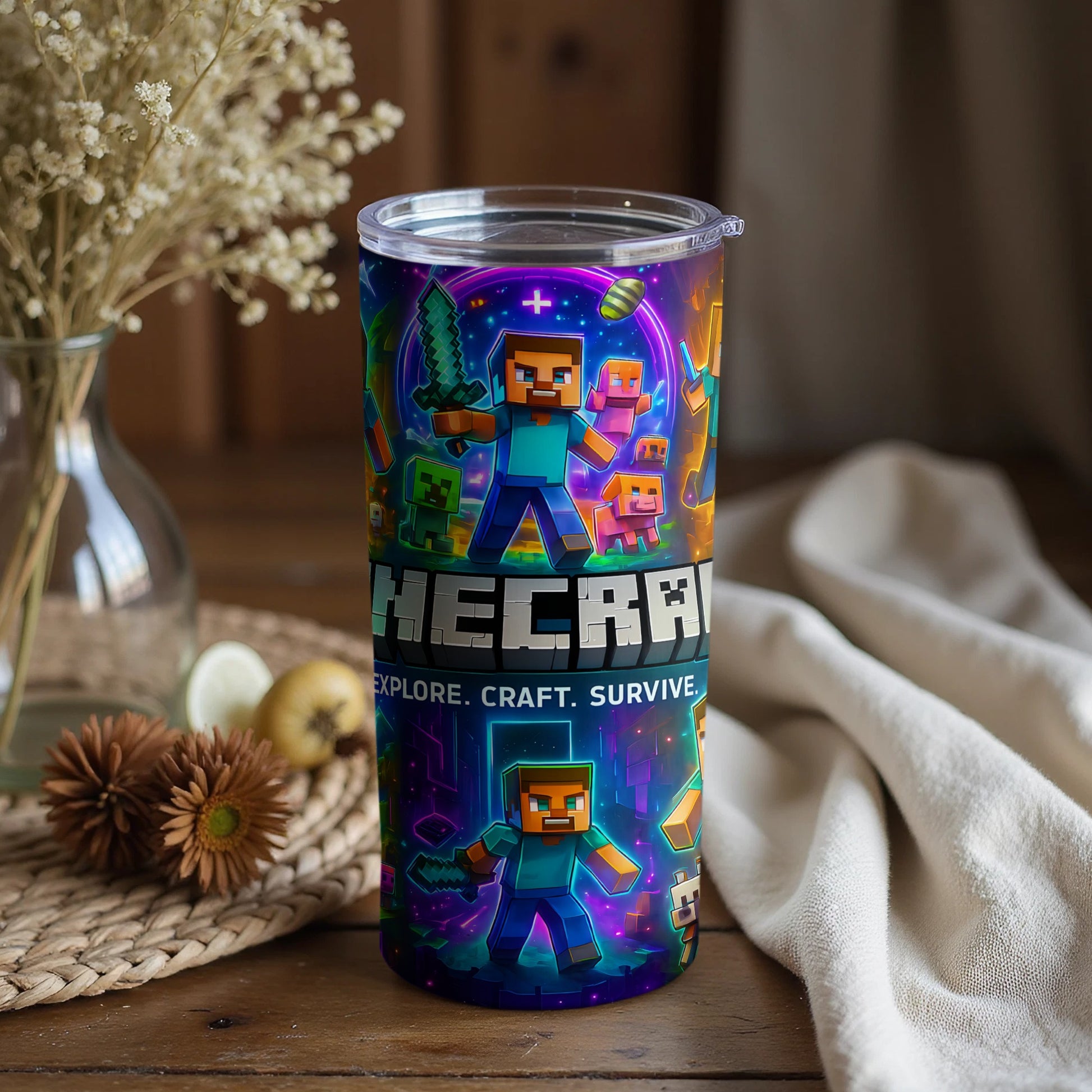 Creative Minecraft Gaming Tumbler For Kids and Adults