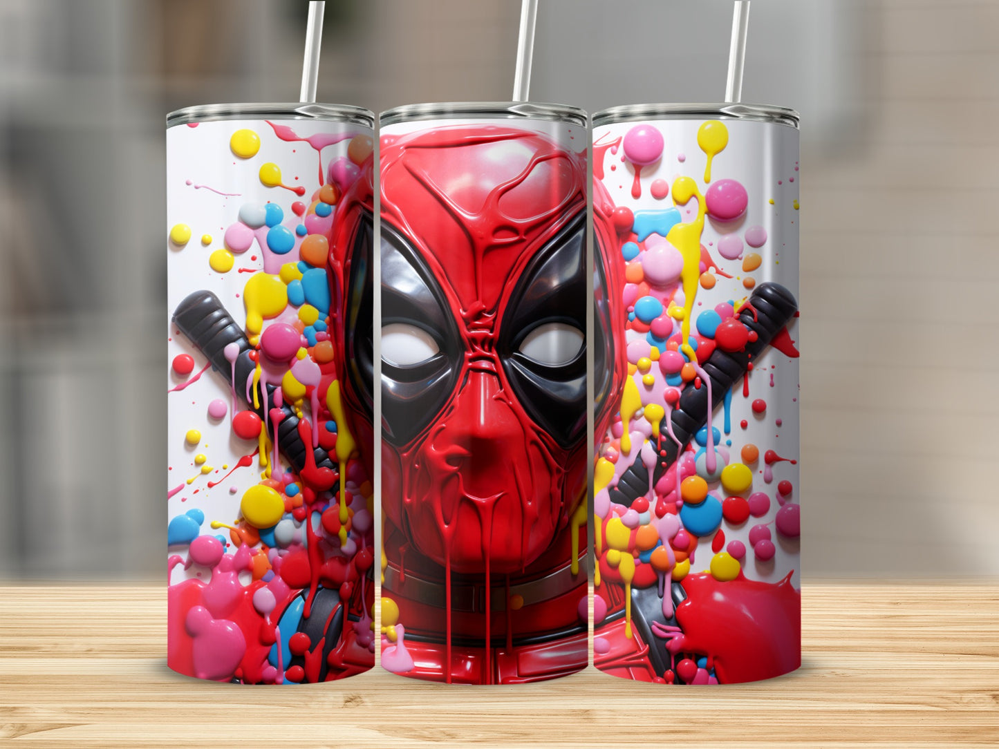 Colorful Character Design Insulated Tumbler with Straw