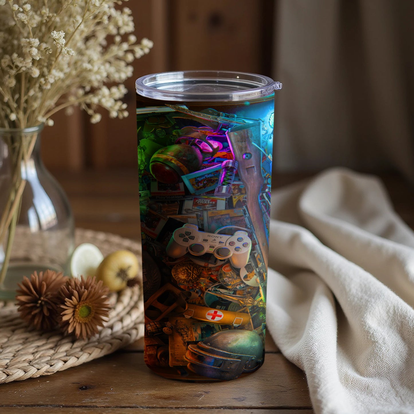 Vintage Gaming Memorabilia Tumbler