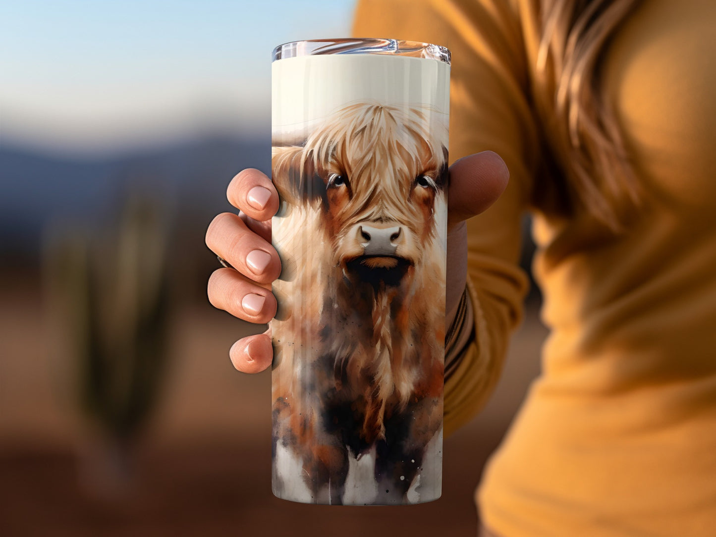 Highland Cow Insulated Travel Tumbler for Hot and Cold Drinks