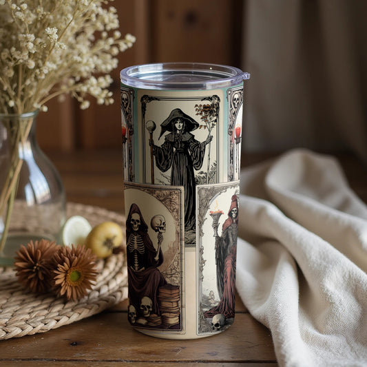 Spooky Skeletons and Witch Double Wall Insulated Tumbler