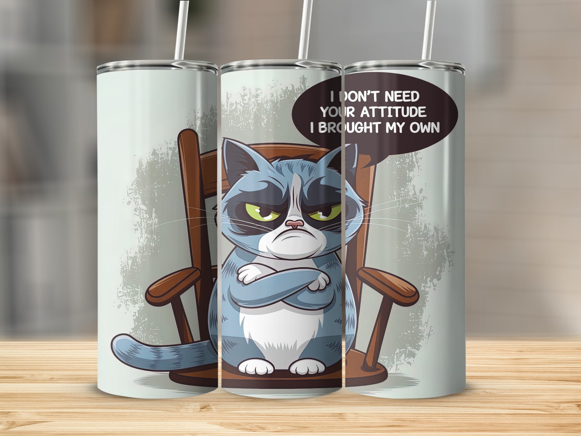 Grumpy Cat Attitude Message Funny Rocking Chair product type