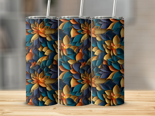 Vibrant Floral Pattern Design Insulated Tumbler