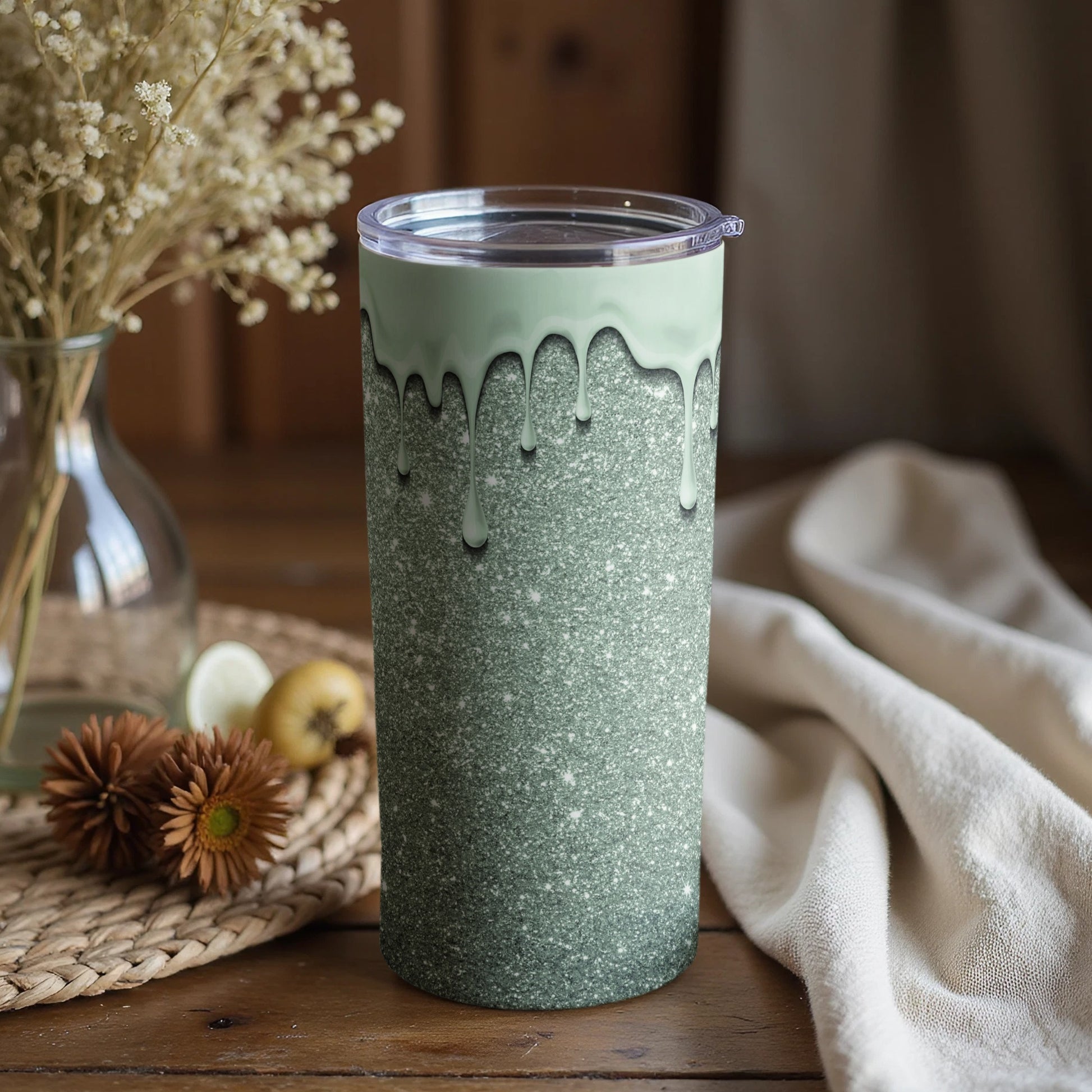 Unique Drip Effect Double-Walled Insulated Tumbler