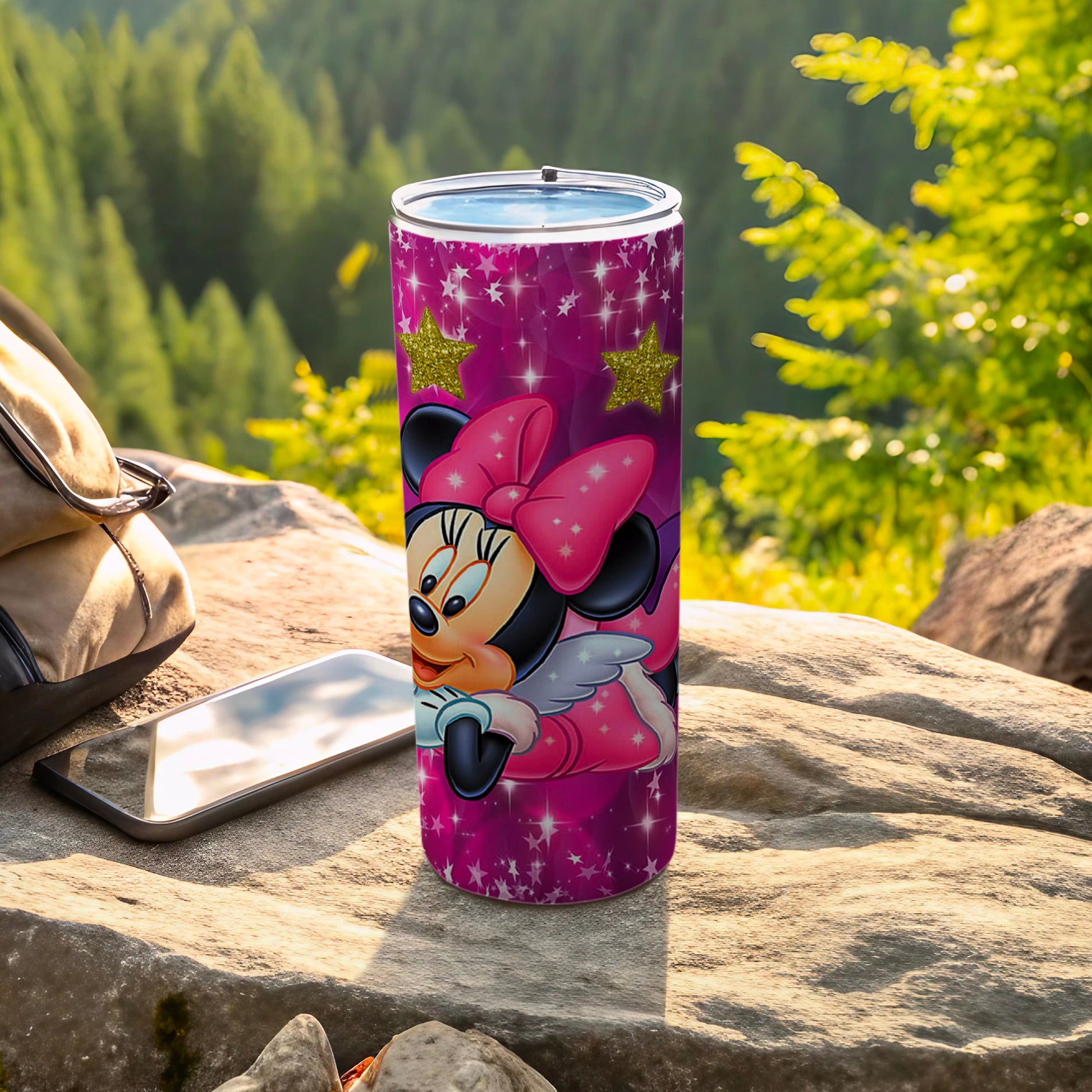 Minnie Mouse Pink Sparkle Design Tumbler Cup