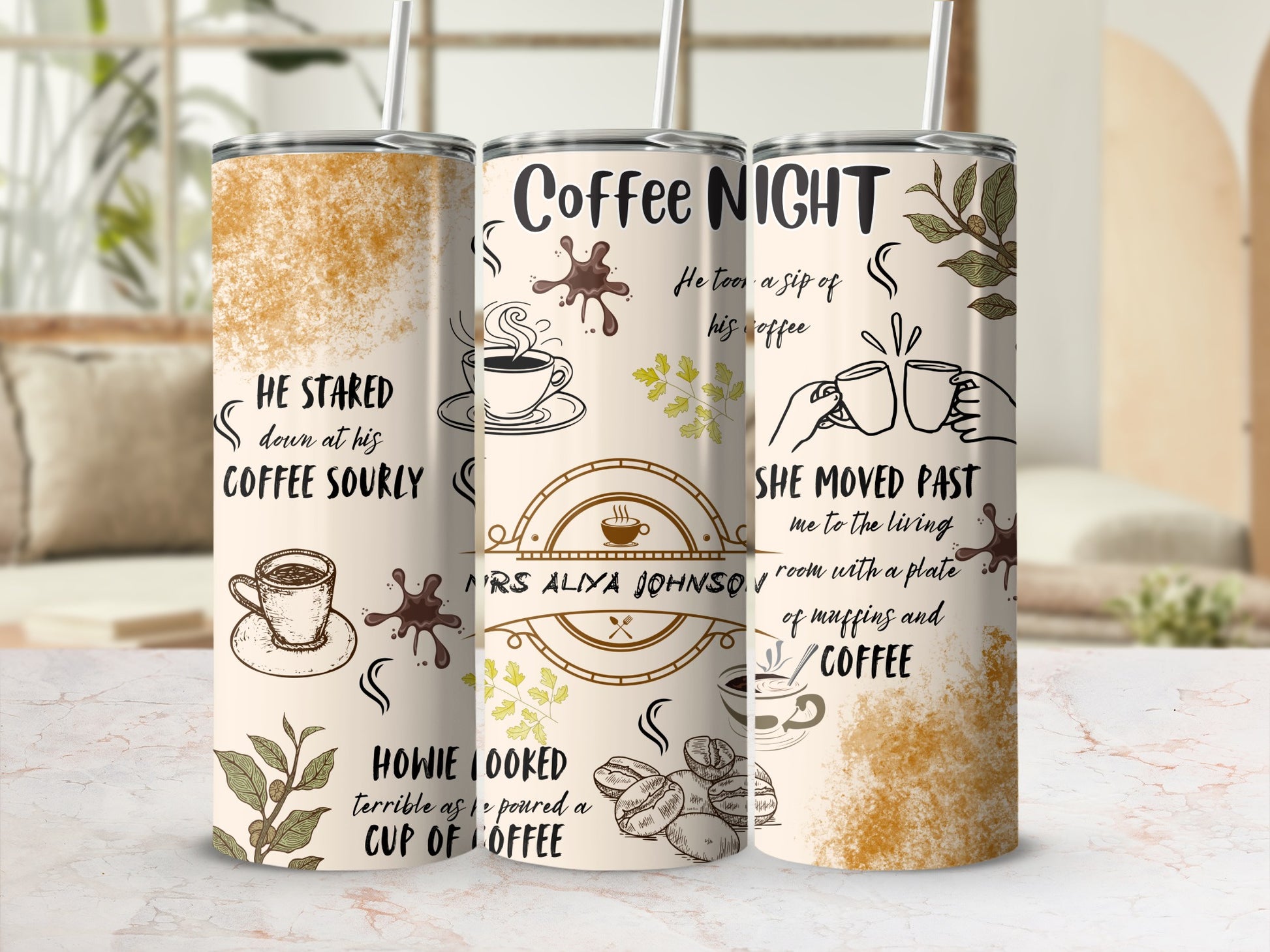 Coffee Night and Coffee Sourly Drinkware Set