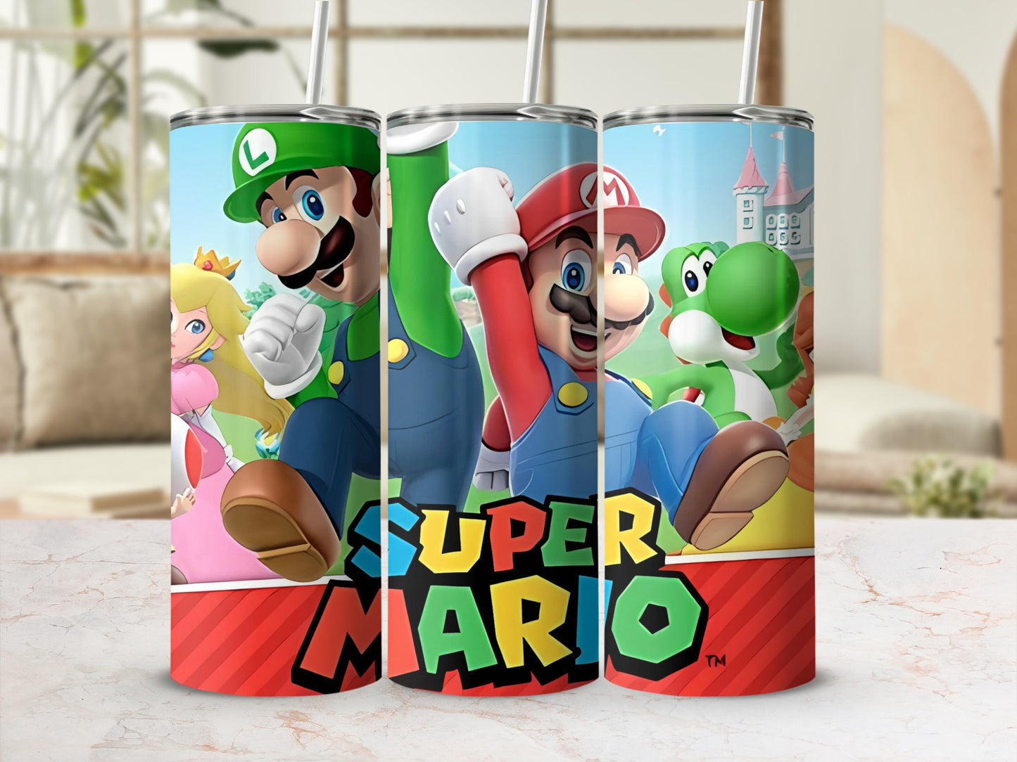 Super Mario Characters Tumbler Stainless Steel Flask