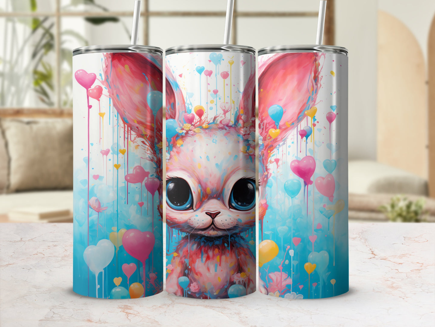 Cute Fantasy Creature Hearts Balloons Colorful product type