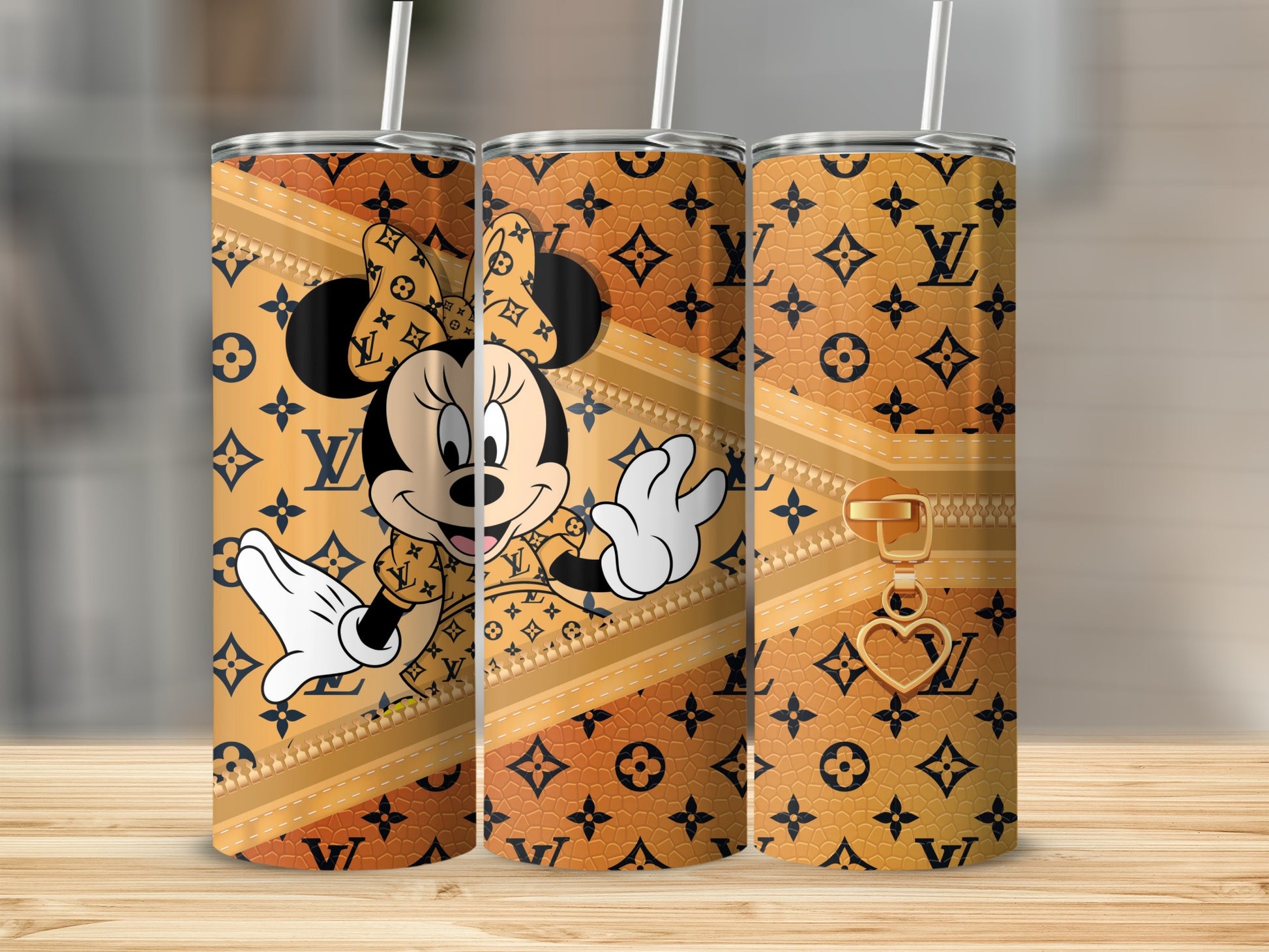 Minnie Mouse Brown Patterned Tumbler