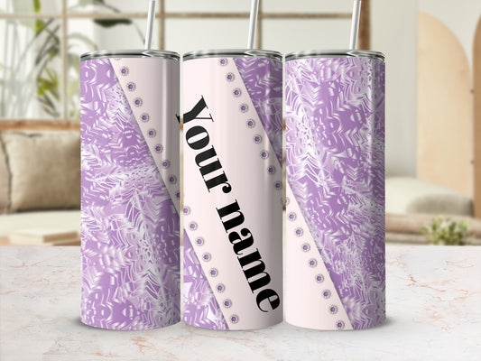 Personalized Custom Purple Pattern Insulated Tumbler
