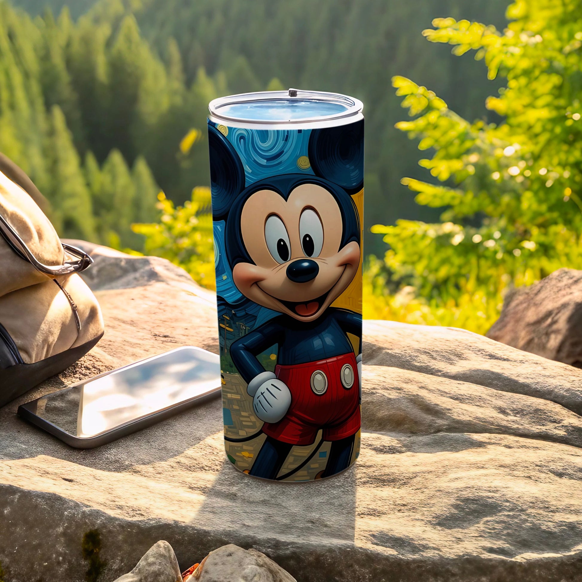 Vibrant Mickey Mouse Themed Tumbler for Outdoor Adventures