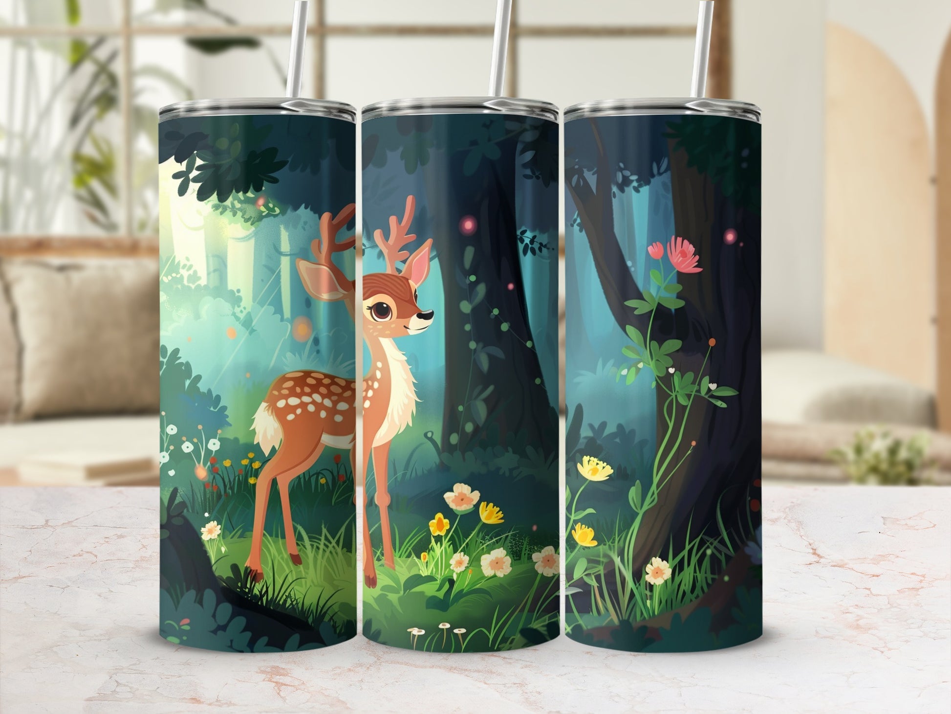 Cute Fawn Enchanted Forest Woodland Deer product type
deer, fawn, forest, woodland, nature, animal, cute, enchanted, magical, illustration, cartoon, childish, flowers, trees, greenery, outdoors, wildlife, creature, fantasy, whimsical