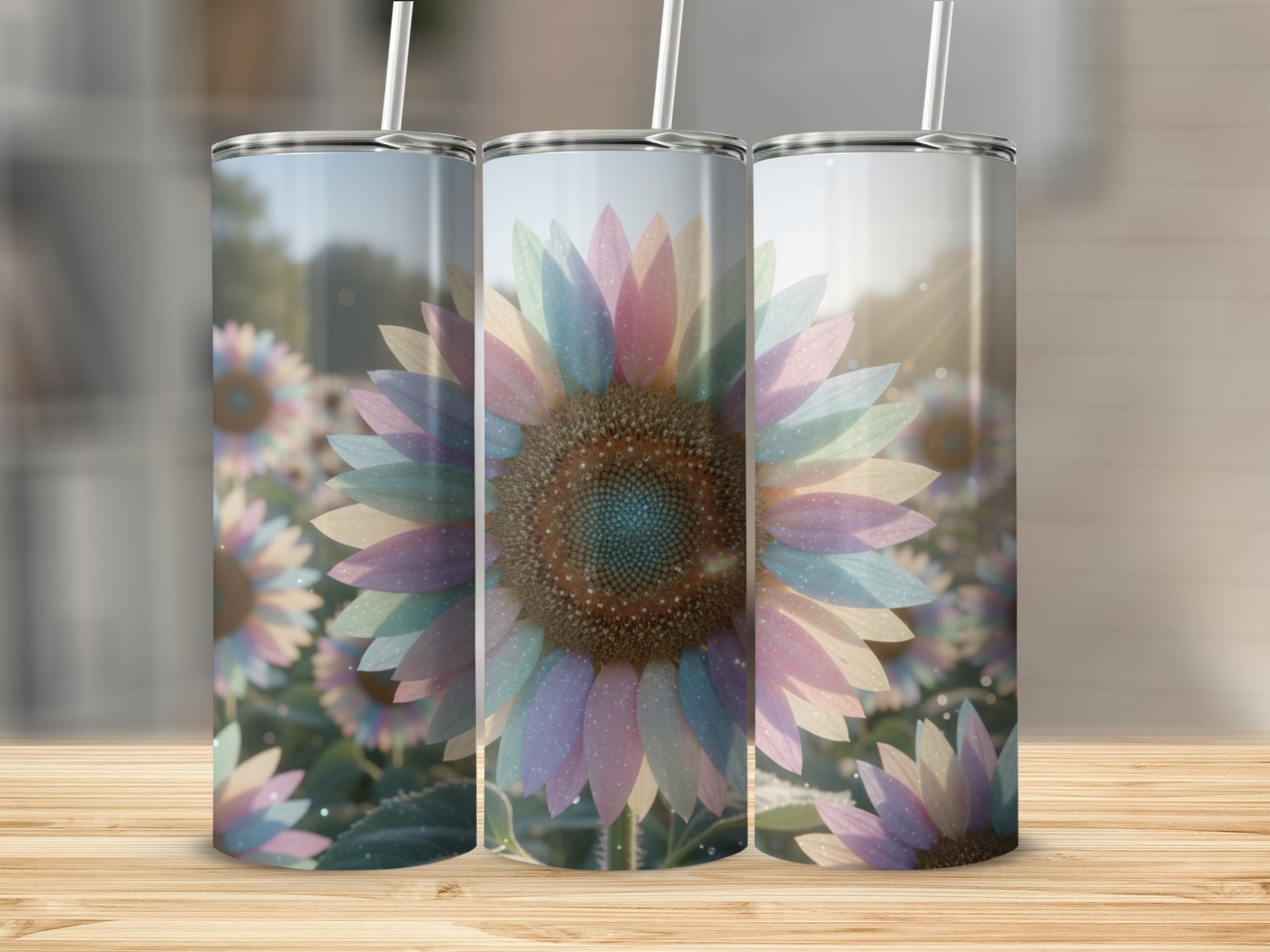 Colorful Sunflower Design for Tumblers