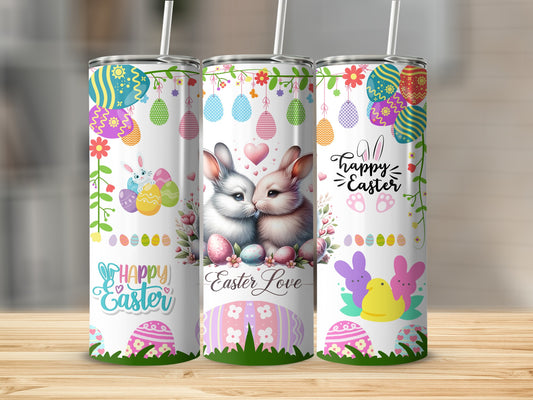 Easter Bunny and Egg Design Happy Easter Tumbler