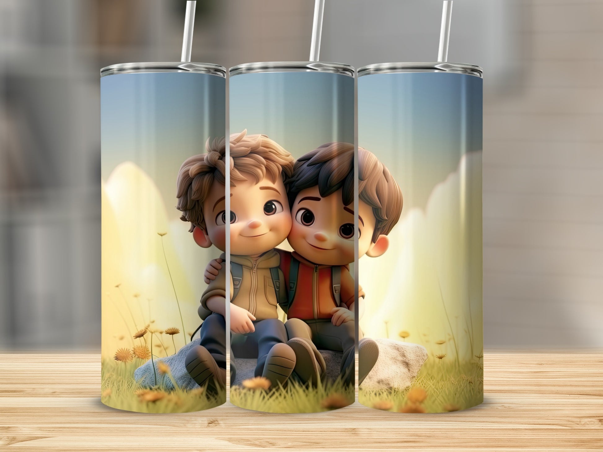 Adorable Cartoon Kids Design Tumbler Cup for Drinks