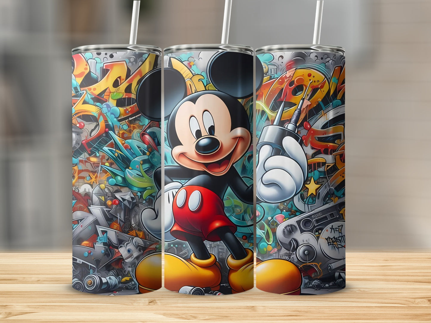 Colorful Mickey Mouse Stainless Steel Tumbler Cup