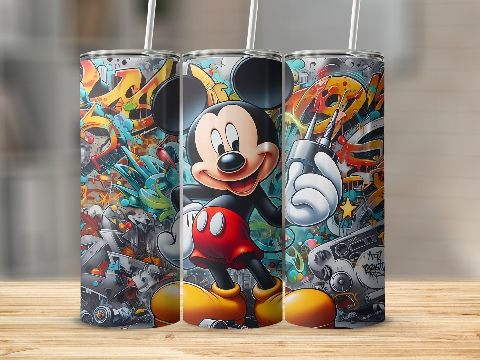 Colorful Mickey Mouse Stainless Steel Tumbler Cup