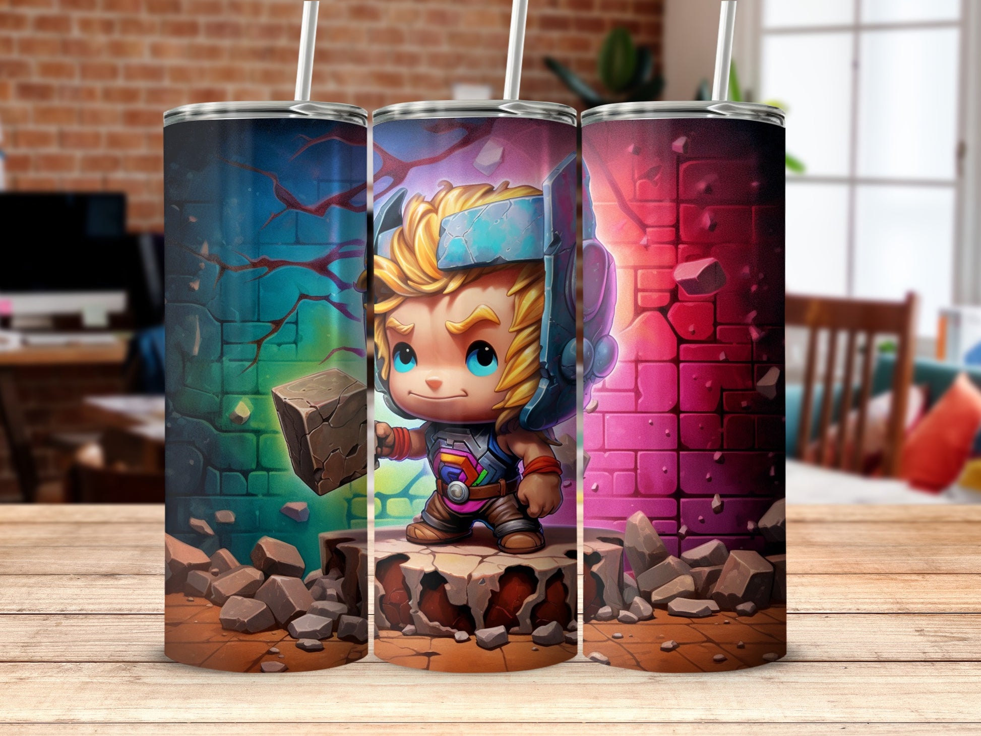 Adorable Little Builder Double Wall Tumbler Cups