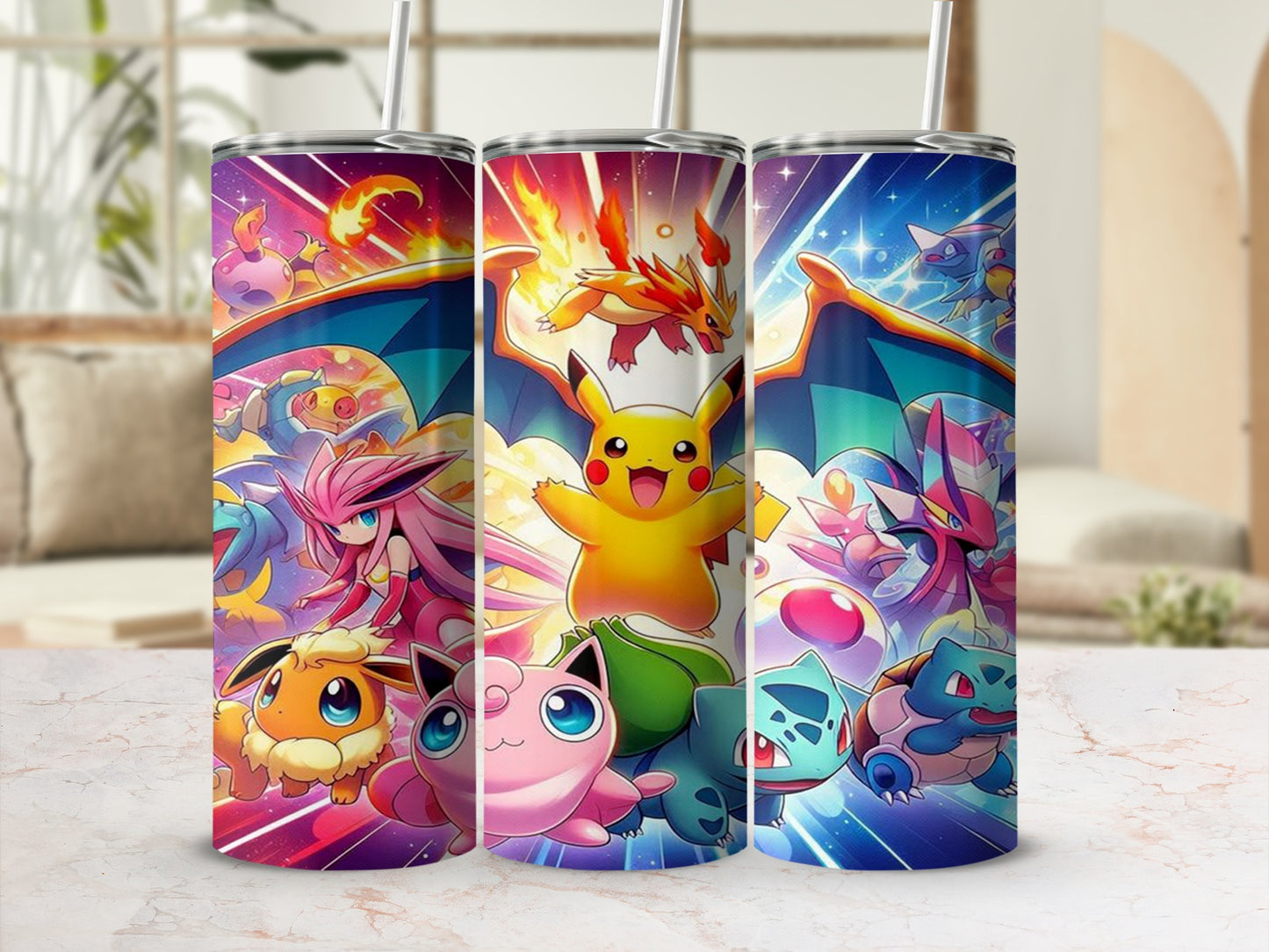 Colorful Anime Characters Stainless Steel Tumbler