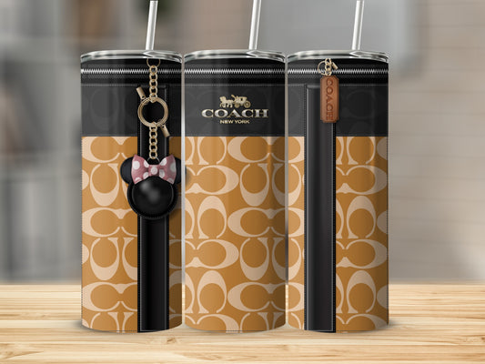 Stylish COACH New York Tumbler With Minnie Mouse Keychain