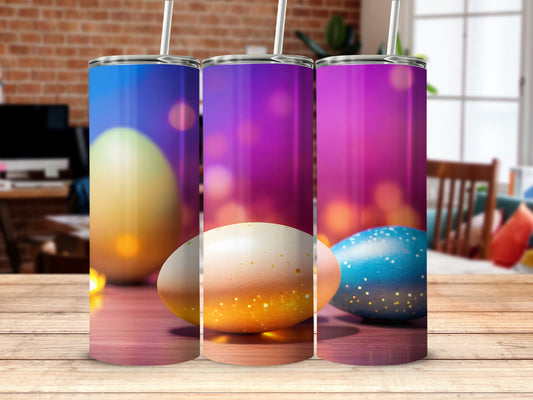 Easter Eggs Bokeh Glitter Gradient Colorful Tumbler product type