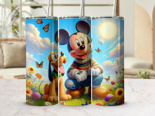 Mickey Mouse and Pluto Colorful Adventure Tumbler