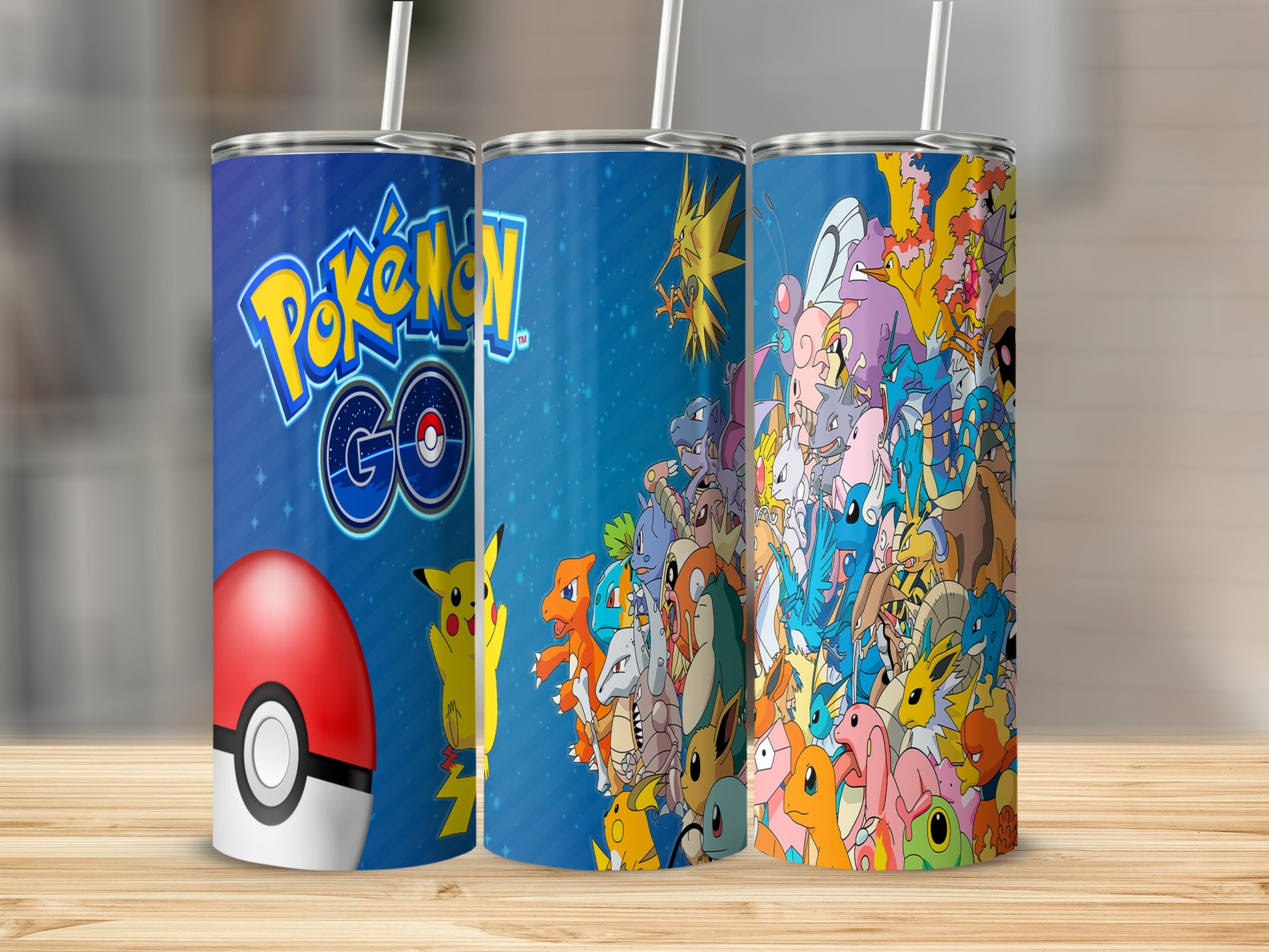 Colorful Pokemon Characters Insulated Tumbler