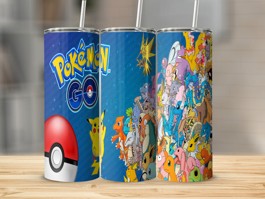 Colorful Pokemon Characters Insulated Tumbler