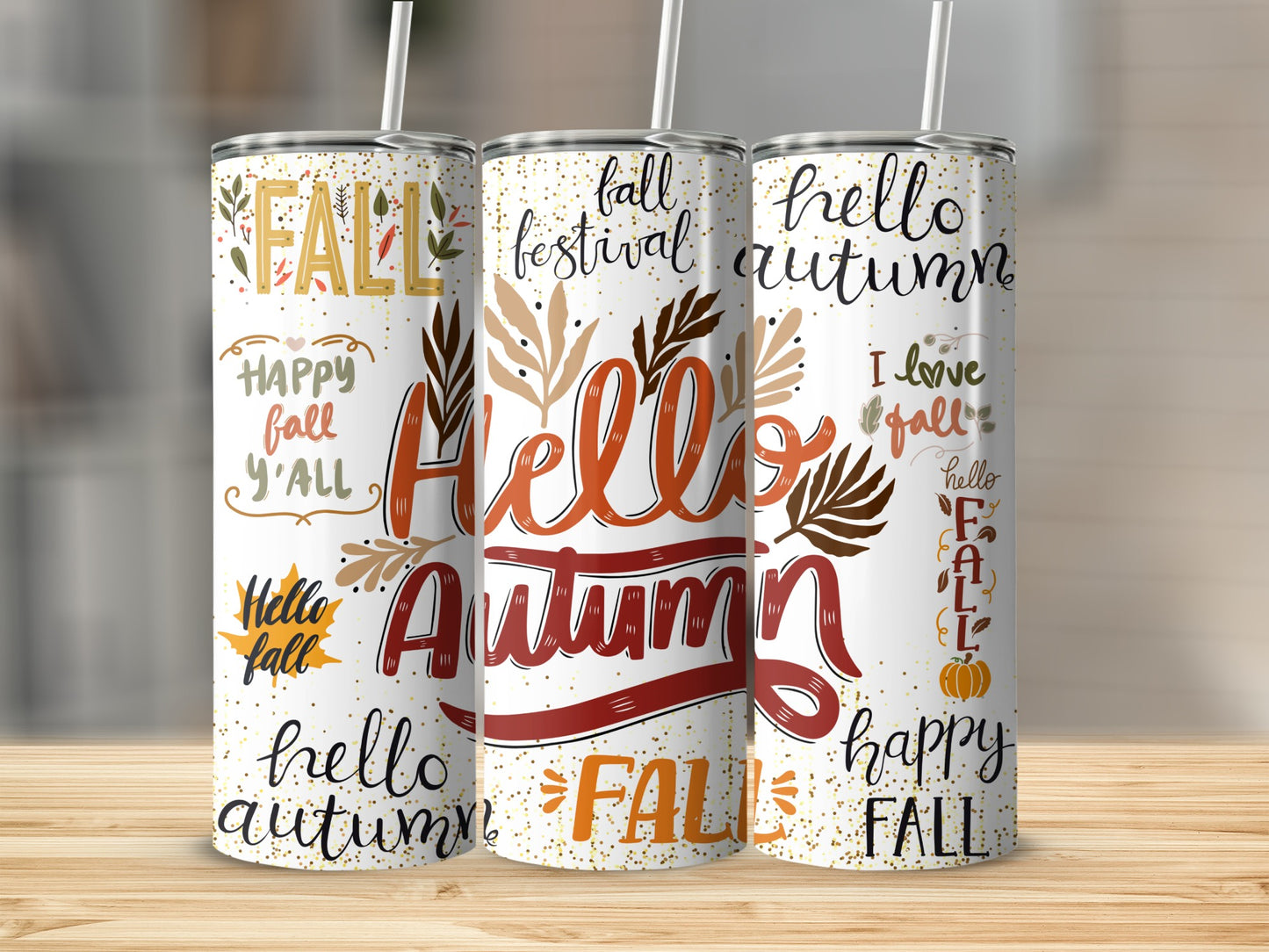 Hello Autumn Fall Festival Happy Fall Y'all Tumbler