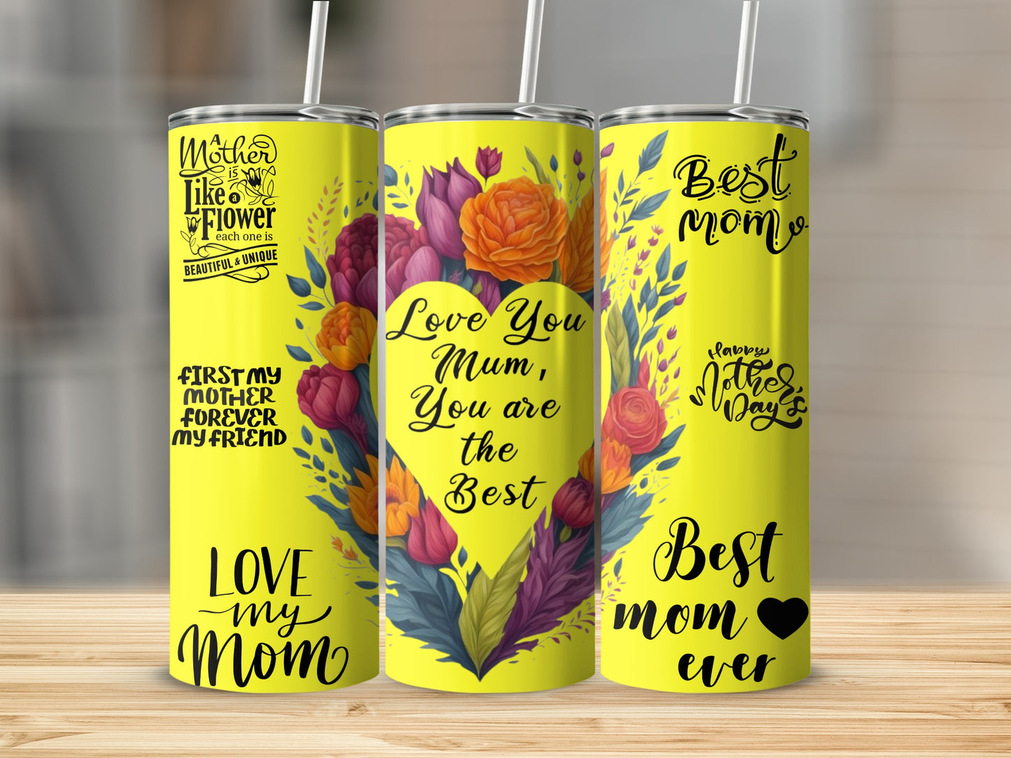 Beautiful and Unique Mother's Day Best Mom Tumbler